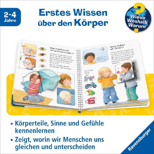 Buchcover und Innenansicht für das Buch: Wieso? Weshalb? Warum? junior, Band 5: Das bin ich & Das bist du