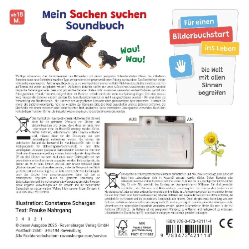 Buchcover und Innenansicht für das Buch: Hör mal hin - Sachen suchen, Sachen hören: Bauernhof