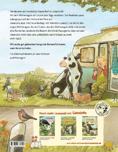 Buchcover und Innenansicht für das Buch: Lieselotte auf großer Fahrt
