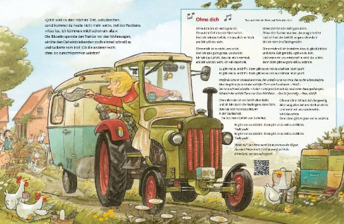Buchcover und Innenansicht für das Buch: Lieselotte auf großer Fahrt