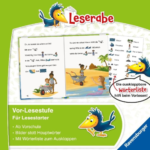 Buchcover und Innenansicht für das Buch: Meerjungfrauengeschichten - Leserabe ab Vorschule - Erstlesebuch für Kinder ab 5 Jahren