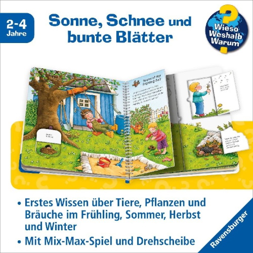 Buchcover und Innenansicht für das Buch: Wieso? Weshalb? Warum? junior, Band 10: Die Jahreszeiten