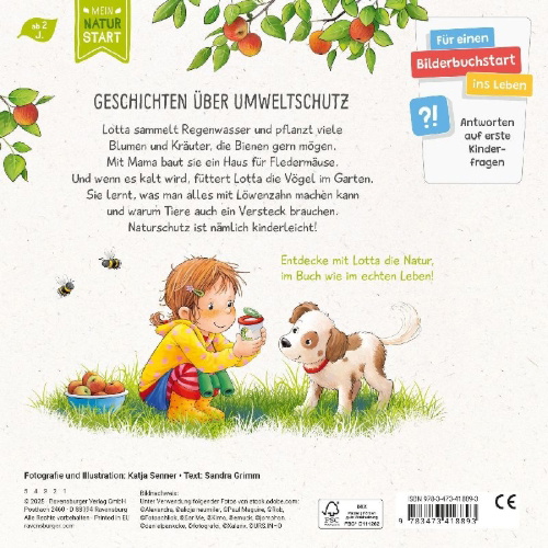 Buchcover und Innenansicht für das Buch: Lotta liebt die Natur