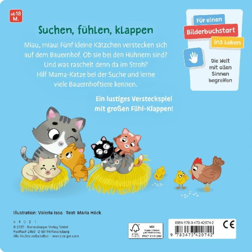 Buchcover und Innenansicht für das Buch: Wo seid ihr, kleine Kätzchen?