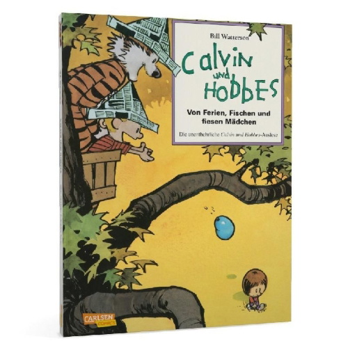 Buchcover und Innenansicht für das Buch: Calvin & Hobbes - Von Ferien, Fischen und fiesen Mädchen - Sammelband 03