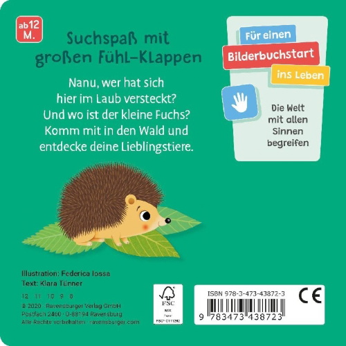 Buchcover und Innenansicht für das Buch: Wo bist du, kleiner Fuchs?