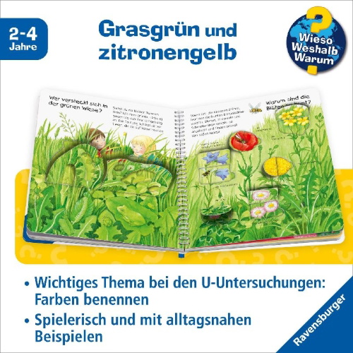 Buchcover und Innenansicht für das Buch: Wieso? Weshalb? Warum? junior, Band 13: Welche Farbe ist das?