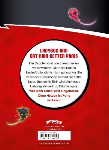Buchcover und Innenansicht für das Buch: Miraculous - Volle Power! Vier Abenteuer zum Lesenlernen