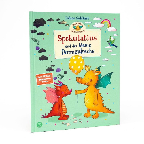 Buchcover und Innenansicht für das Buch: Spekulatius der Weihnachtsdrache. Spekulatius und der kleine Donnerdrache