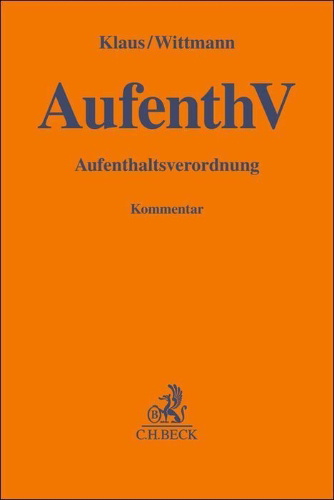 Buchcover und Innenansicht für das Buch: AufenthV