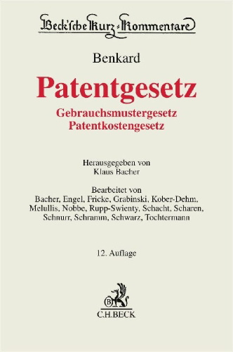 Buchcover und Innenansicht für das Buch: Patentgesetz