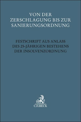 Buchcover und Innenansicht für das Buch: Von der Zerschlagung bis zur Sanierungsordnung