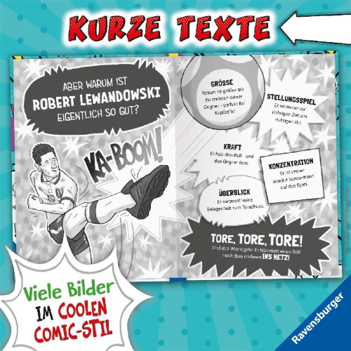 Buchcover und Innenansicht für das Buch: Football Superstars. Lewandwowski Rules