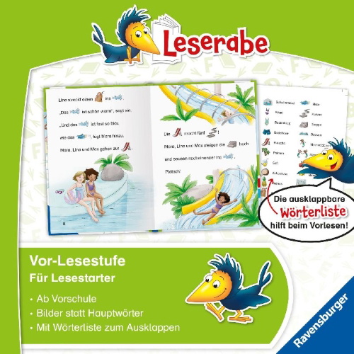 Buchcover und Innenansicht für das Buch: Leserabe Vor-Lesestufe - Meermädchen Mara und die magische Perle