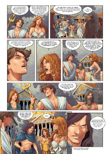 Buchcover und Innenansicht für das Buch: Mythen der Antike: Die Kriege des Zeus
