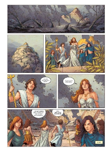 Buchcover und Innenansicht für das Buch: Mythen der Antike: Die Kriege des Zeus