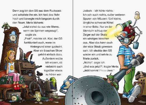 Buchcover und Innenansicht für das Buch: Leserabe - 3. Lesestufe: Henry & Hobbs. Geisterjäger