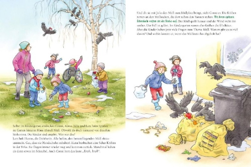 Buchcover und Innenansicht für das Buch: LESEMAUS 117: Conni kümmert sich um die Umwelt