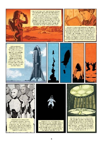 Buchcover und Innenansicht für das Buch: Die Geschichte der Science-Fiction (Graphic Novel)