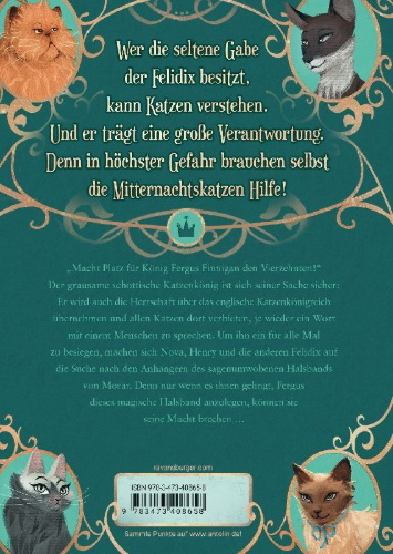 Buchcover und Innenansicht für das Buch: Mitternachtskatzen, Band 3 - Der König der Federträger