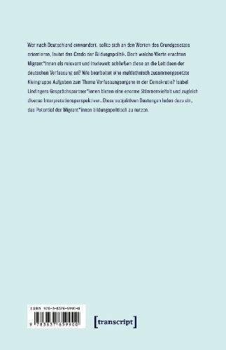 Buchcover und Innenansicht für das Buch: Politische Bildung für Zugewanderte im Orientierungskurs