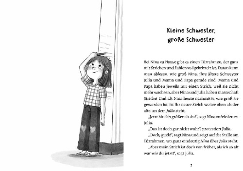 Buchcover und Innenansicht für das Buch: Nina - Kopfüber ins neue Schuljahr