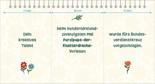 Buchcover und Innenansicht für das Buch: Komplimente-Generator für Heldinnen und Helden der Kita