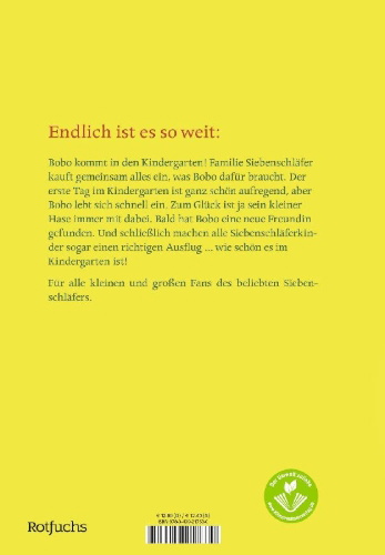 Buchcover und Innenansicht für das Buch: Bobo Siebenschläfer: Viel Spaß im Kindergarten!