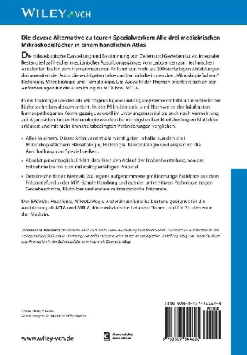 Buchcover und Innenansicht für das Buch: Bildatlas Histologie, Mikrobiologie und Hämatologie für Ausbildung und Beruf