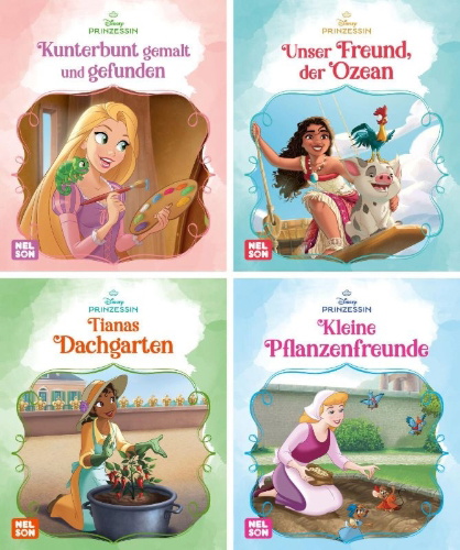 Buchcover und Innenansicht für das Buch: Nelson Mini-Bücher: 4er Disney Prinzessin 25-28