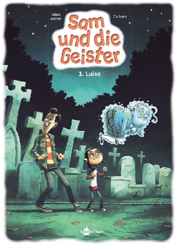 Buchcover und Innenansicht für das Buch: Sam und die Geister. Band 1