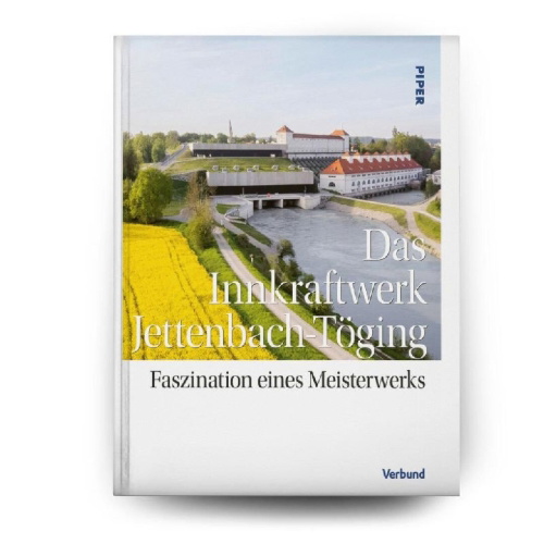 Buchcover und Innenansicht für das Buch: Das Innkraftwerk Jettenbach-Töging